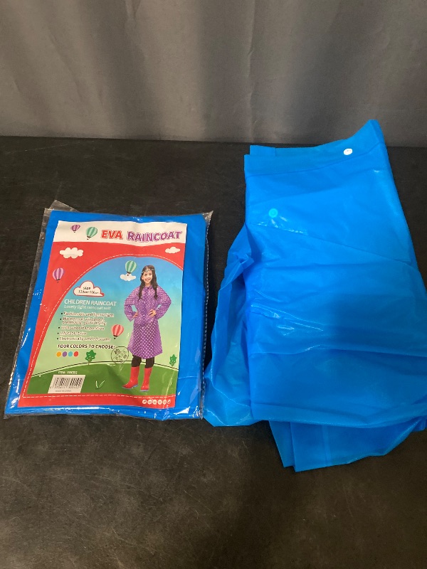 Photo 1 of 2 Pack Raincoats for Kids, Reusable Rain Ponchos with Hood and Sleeves Waterproof Rain Coats for Boys and Girls