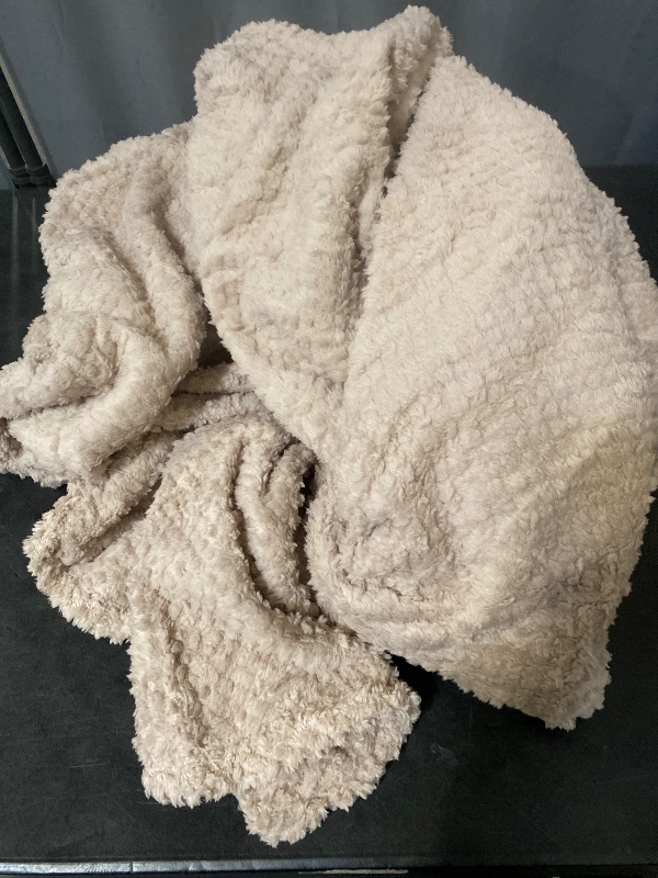 Photo 1 of Whale Flotilla King Size Fuzzy Fleece Blanket for Bed, 90x104 Inch Fluffy Warm Soft Jacquard Blankets for All Season, Lightweight and Cozy, Ivory