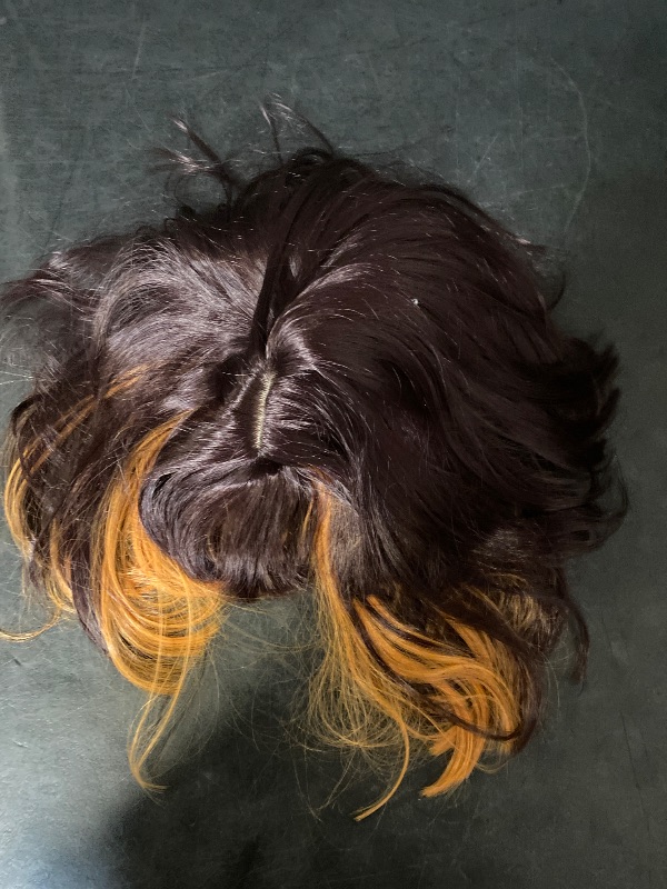 Photo 1 of Wigs Short Cosplay Wig Heat Resistant Synthetic Hair Anime Halloween Party Wigs + Wig Cap