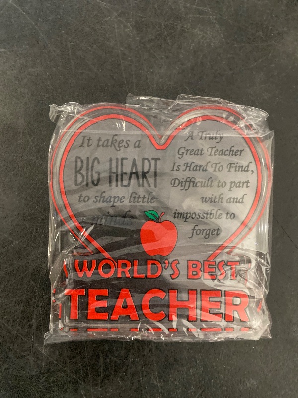 Photo 1 of Teacher Appreciation Gift, Teachers Desk Decor, Teacher's Day Thank You Gifts, A Great Teacher is Hard to Find Apple-Shaped Acrylic Keepsake Table Ornaments Sign