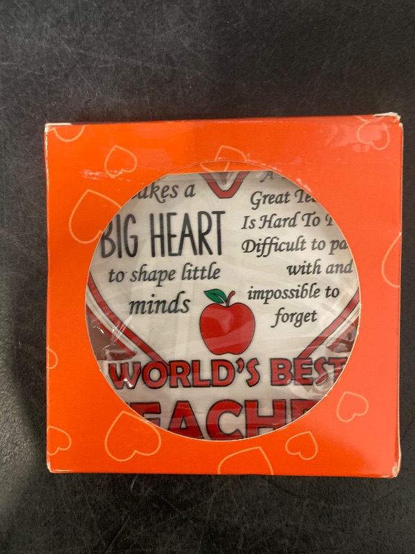 Photo 1 of Teacher Appreciation Gift, Teachers Desk Decor, Teacher's Day Thank You Gifts, A Great Teacher is Hard to Find Apple-Shaped Acrylic Keepsake Table Ornaments Sign