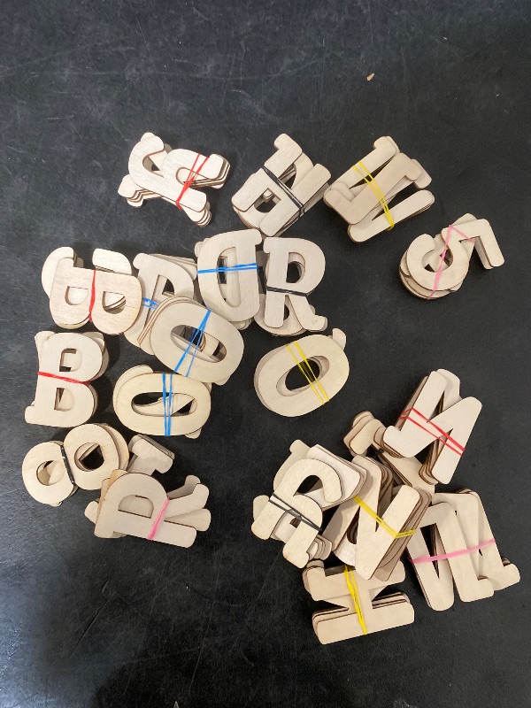 Photo 1 of 100pcs Wooden Letter Pieces Natural Wood Alphabet Letters for Crafts Home Decor and Party Decorations for Scrapbooking Art Projects and Creative Designs