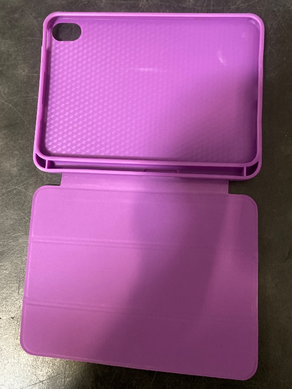 Photo 1 of iPad (A16) Case/iPad 10th Generation Case [11-Inch 2025/10.9 Inch 2022] with Pencil Holder, Smart Cover with Soft TPU Back [Support Auto Wake/Sleep] (Grape Purple)