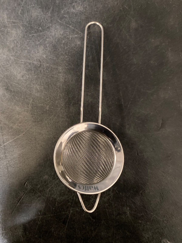 Photo 1 of Walfos Mini Fine Mesh Tea Strainer, Stainless Steel Small Sifter with Sturdy Handle, 2.7 Inch Kitchen Metal Sieve for Tea, Coffee, Cocktail, Juice, Sugar and Spices