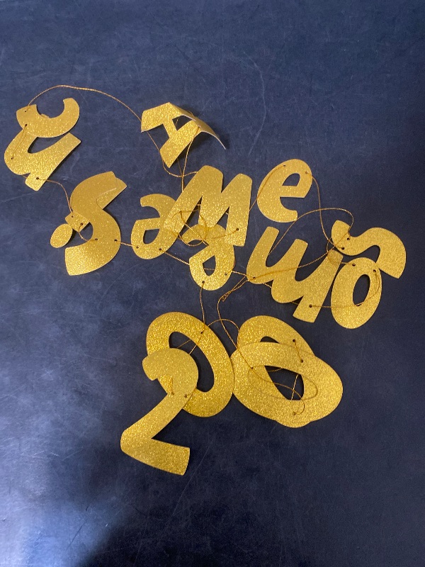 Photo 1 of Awesome Since 2000 Gold Glitter Banner - 25th Birthday and Anniversary Party Decorations