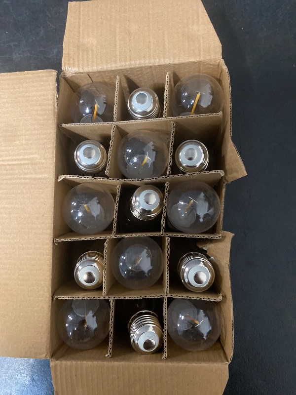 Photo 1 of Shatterproof LED String Lights, Waterproof, Warm White 2200K, 70LM, E26 Base - 15 Pack
