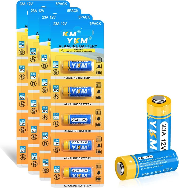Photo 1 of YKM 20 Pack 12V Alkaline 23A Battery MN21/23 23AE L1028F A23G 12 Volt A23 Battery for Ceiling Fan Remote Garage Door Opener