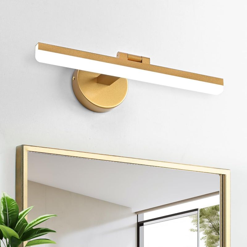 Photo 1 of Gold Bathroom Vanity Light Fixtures Over Mirror 16inch 9W Rotatable Modern LED Vanity Lights Modern Wall Sconce (White Light 6000K)
