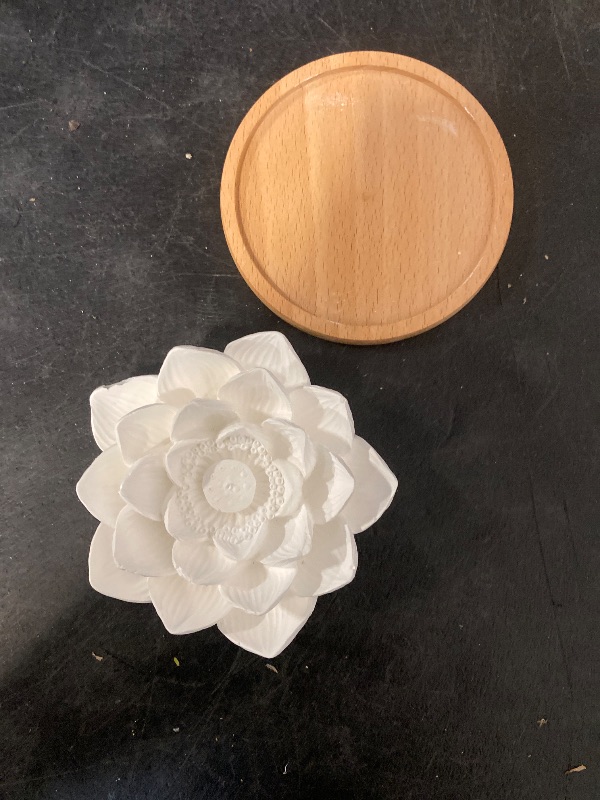 Photo 1 of Plant Therapy Passive Lotus Flower Aromatherapy Diffuser - A Chic and Natural Home, Office, and Travel Essential Oil Diffuser
