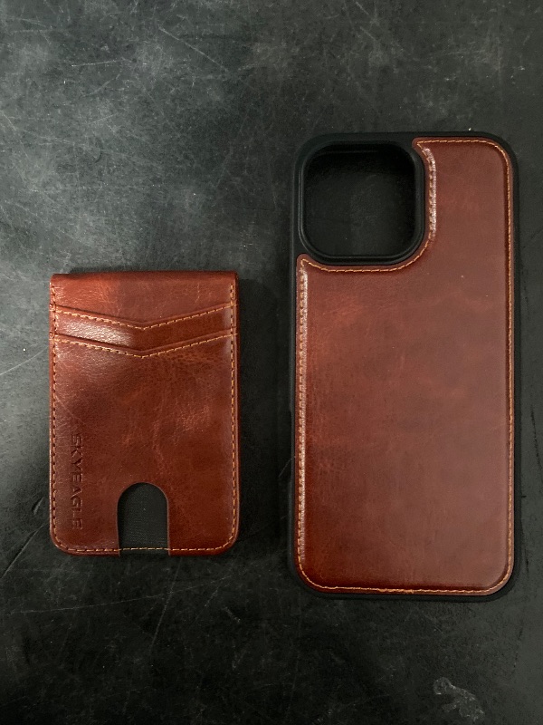 Photo 1 of Magsafe 2 in 1 Detachable iPhone 16 Pro Max Wallet Case with Card Holder,Women Men Magnetic PU Leather RFID Blocking Flip Kickstand Credit Slots,for Apple 16 ProMax,Brown