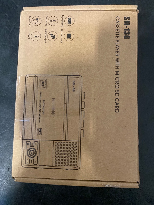 Photo 1 of Small Cassette Tape Player, USB C or SD Card Audio Cassette to MP3 Digital Converter, Record to Cassette/Computer/SD Card via Mic, Loud Speaker, Headphone Jack, 16GB SD Card for Type I Tapes