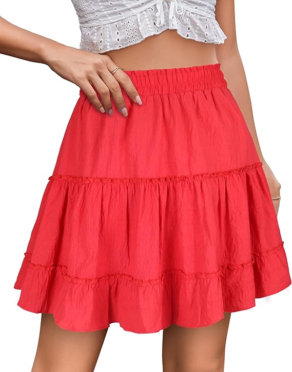 Photo 1 of M Summer Skirts Cotton A-Line Short Skirt