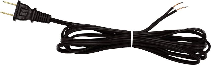 Photo 1 of Creative Hobbies Black Lamp Cord - 12 Foot Long, SPT-1, 18 Gauge, UL Listed Power Cord for Floor Lamp Repair or Replacement