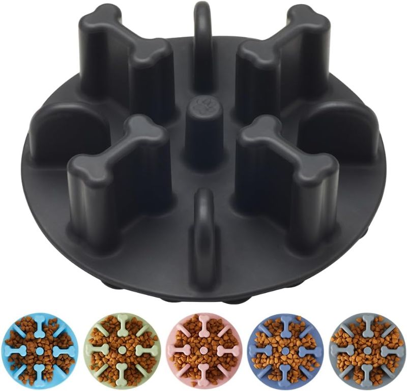 Photo 1 of Soft Silicone Anti-Choking Puzzle Dog Bowl Insert, Anti-Slip Slow Eating Feeder for Regular Elevated Dog Bowls