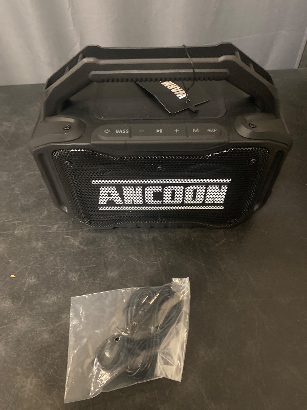 Photo 1 of Speakers Bluetooth Wireless: 80W(Peak) Loud Speaker with Bass, 20H Playtime, IPX6 Waterproof, Large Jobsite Speakers for Work, Outdoor, Workshop, Garage, Portable Speaker with TWS (Yellow)