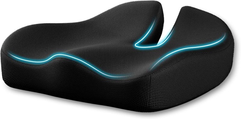 Photo 1 of Seat Cushion, Extra Large Memory Foam Cushion for Office Chair Cushions, Ergonomic Cushions Pad Pillow for Pressure Relief Sciatica & Pain Relief for Long Sitting