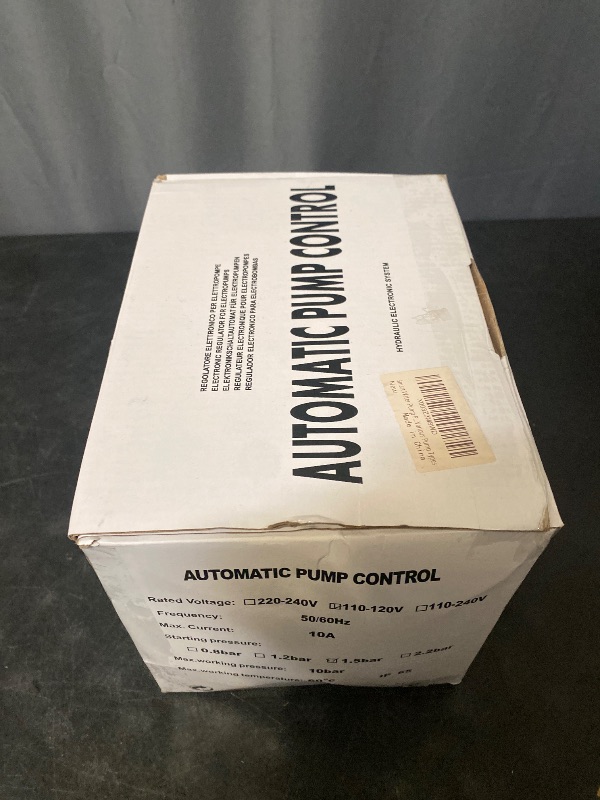 Photo 1 of Smart Water Pump Pressure Controller - Automatic Electronic Switch, Adjustable Pressure Range 1.5-2.5bar, Easy Plug-and-Play, 110-120V, Ideal for Various Pump Types