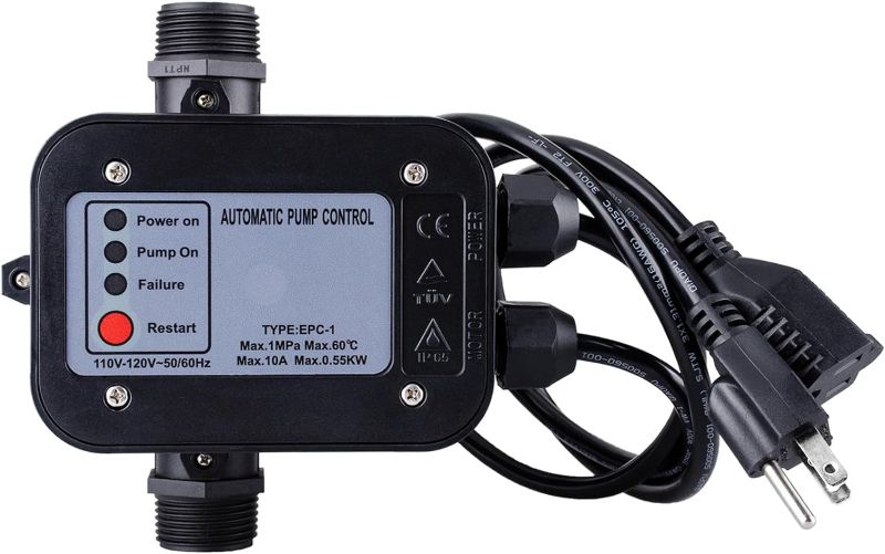 Photo 1 of Smart Water Pump Pressure Controller - Automatic Electronic Switch, Adjustable Pressure Range 1.5-2.5bar, Easy Plug-and-Play, 110-120V, Ideal for Various Pump Types