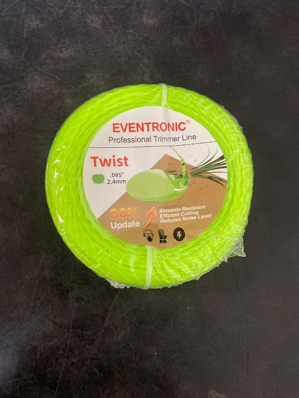 Photo 1 of Eater String, 095 Trimmer Line of 150-Feet(1/2LB), Trimmer Line for Universal Replacement, Twist Weed Wacker String Fits Medium& Heavy Grass&Weeds, String Trimmer Line of Yellow Premium Nylon