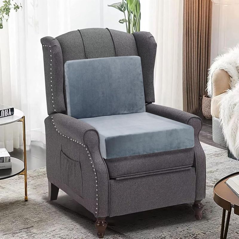 Photo 1 of 20x20x4 Inch Recliner Cushions for Elderly, Gray Extra Large Seat Cushion, Non-Slip Recliner Cushion with Back Support Cushions, Thick and Supportive Back Lumbar Support
