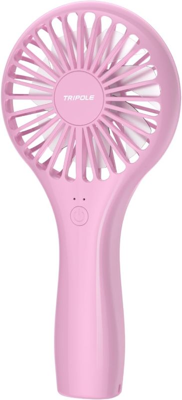 Photo 1 of Handheld Mini Fan Battery Operated Small Personal Portable Fan Speed Adjustable USB Rechargeable Fans for Kids Girls Women Men Home Office Indoor Outdoor Travelling, Pink