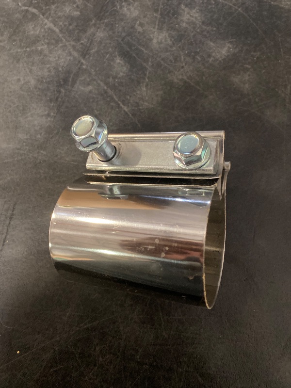 Photo 1 of 4" 4.0 Inch Exhaust Clamp Butt Joint Band Clamp Sleeve Coupler Stainless Steel 4 Inch for Exhaust Pipes, Mufflers and Catalytic Converters (1 PCS)