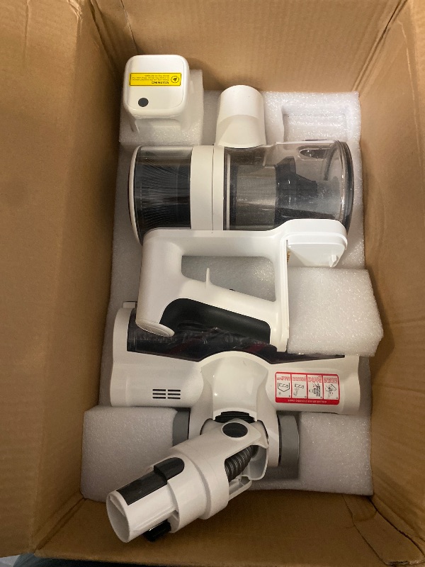 Photo 1 of Cordless Vacuums, 80,000PRM Powerful Motor Vacuum Cleaner and 2200mAH Rechargeable Battery up to 35 Mins Worktime, 2 Adjustable Modes, Detachable Parts, Wireless Stick Vacuum (True White)