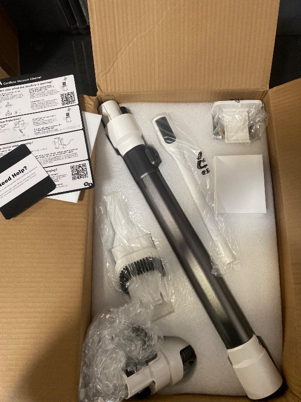 Photo 1 of Cordless Vacuums, 80,000PRM Powerful Motor Vacuum Cleaner and 2200mAH Rechargeable Battery up to 35 Mins Worktime, 2 Adjustable Modes, Detachable Parts, Wireless Stick Vacuum (True White)