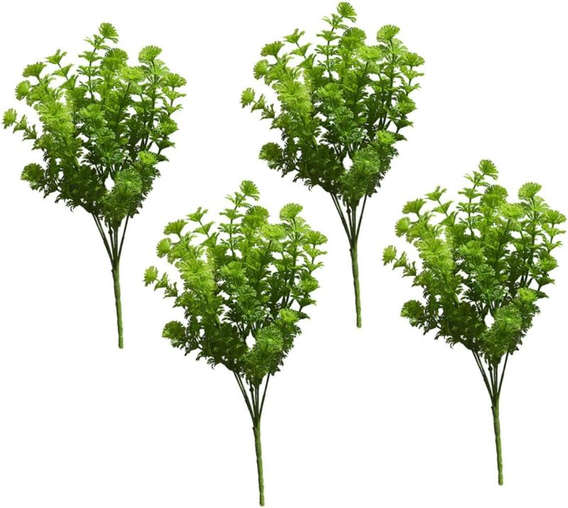 Photo 1 of 4 Pc.Artificial Leaves Home Artificial Flowers for Wedding Party Faux Plant Decor