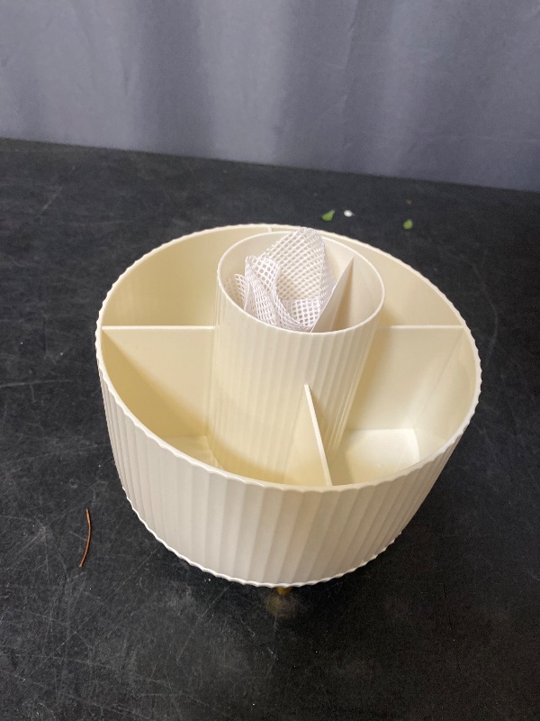 Photo 1 of Makeup Organizer, Rotatable Make Up Organiser Multi Compartments for Bedroom Bathroom White