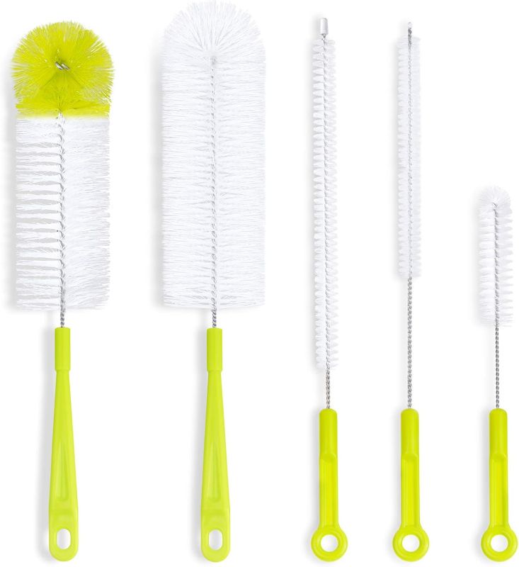 Photo 1 of Bottle Cleaning Brush Set - Long Handle Bottle Cleaner for Washing Narrow Neck Beer Bottles, Sports Water Bottles with Straw Brush, Kettle Spout/Lid Cleaner Brushes