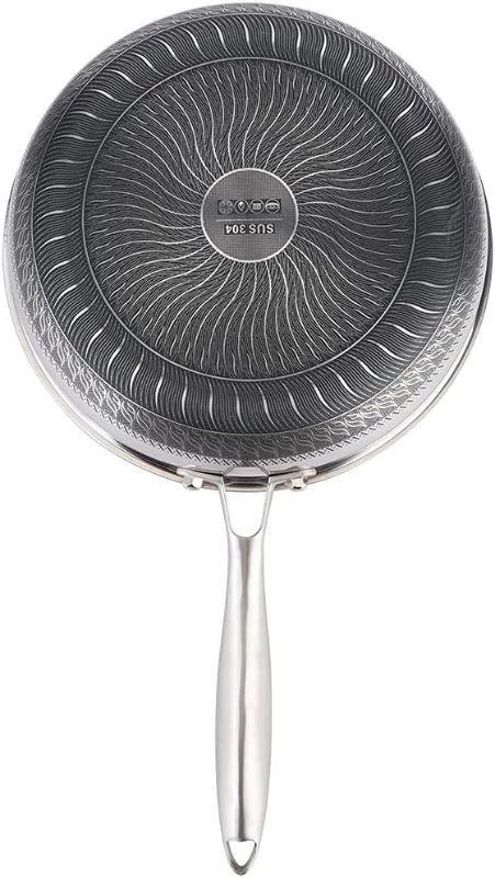 Photo 1 of 304 Stainless Steel Frying Pan for Egg Cooking Kitchen Utensil,Non Stick 28cm Gas Stove Pan Electric Stove Pan