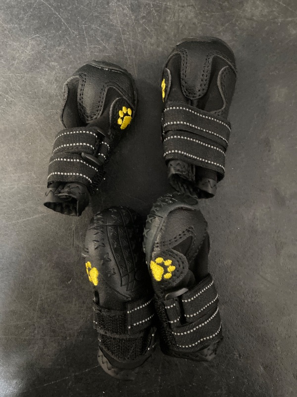 Photo 1 of Size6 Dog Boots,Waterproof Dog Shoes,Dog Booties with Reflective Rugged Anti-Slip Sole and Skid-Proof,Outdoor Dog Shoes for Medium to Large Dogs 4Pcs