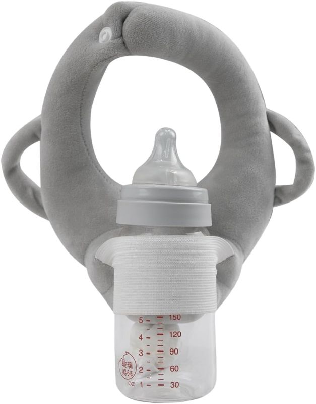 Photo 1 of Bottle Holder, Adjustable Feeding Pillow, Ergonomic Bottle & Breastfeeding Pillow with High, Plush Bottles Support Pillow, Washable, Soft (No Bottles)