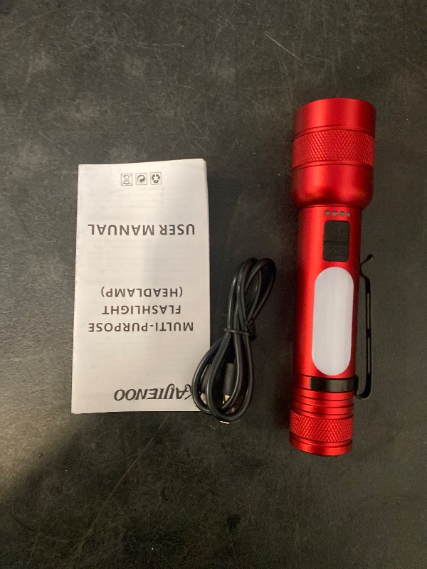 Photo 1 of Rechargeable Flashlights High Lumens,Super Bright LED Flashlight,Small handheld Flash Lights for Camping or Emergency,Zoomable Strong Flashlight for Home and Adventure,with Portable Clip & Gift boxed