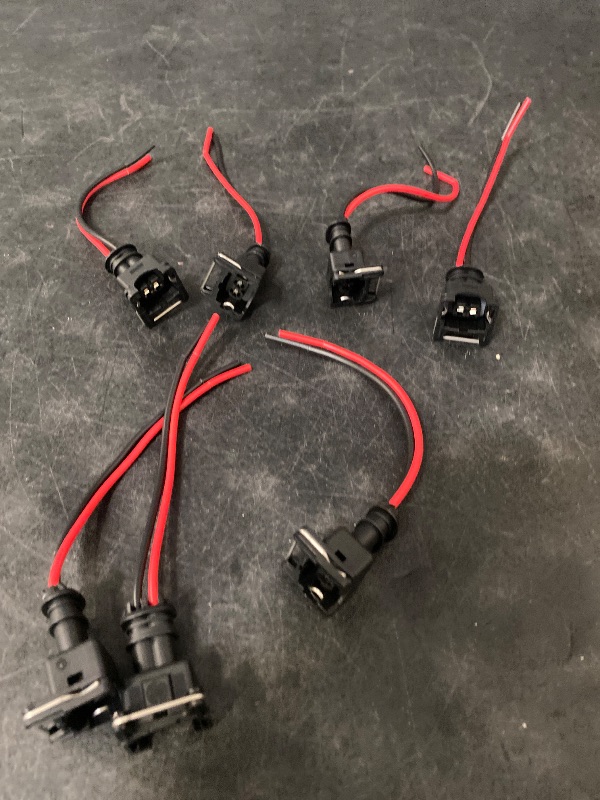 Photo 1 of 8PCS Fuel Injector Connector,Fuel Injector Wiring Harness Compatible with Any RC, Bosch EV1 Fuel Injector,Universal Fuel Injector Harness Car Accessories with Waterproof Shell