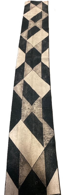 Photo 1 of 9' 6" x 2' Runner Rug Pattern Design 