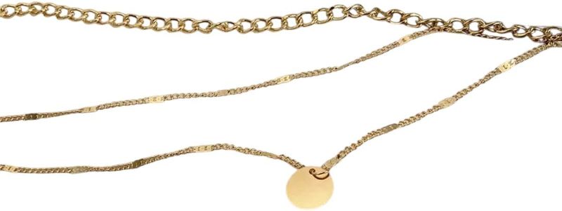 Photo 1 of Unisex Vintage Necklace On Neck Gold Color Chain Women's Jewelry Layered Accessories Hers Clothing Aesthetic Gift Fashion Pendant Decoration Luxury Trendy Best For Women And Men