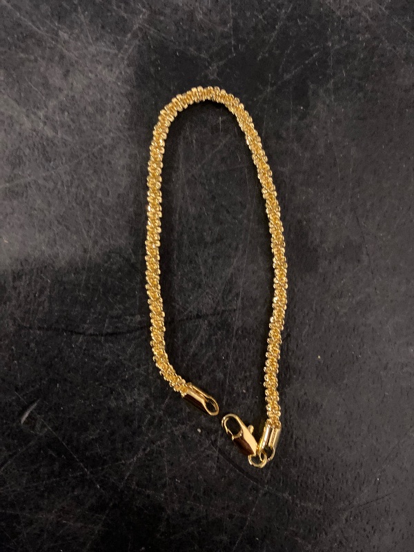Photo 1 of Stainless Steel Cuban, Rope Chain Anklet for Women Adjustable Ankle Bracelet Waterproof Beach Fashion