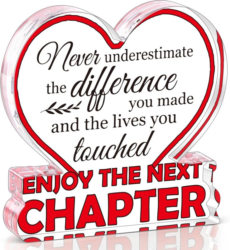 Photo 1 of Coworker Acrylic Plaque Retirement Gift for Woman Men Colleague Farewell Leaving Goodbye Gifts Administrative Professional Day Gifts We Will Miss You Retirement Party Decoration Office Decor Signs