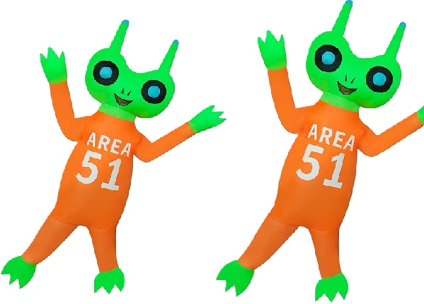 Photo 1 of 2 Packs Alien Inflatable Costume Halloween Inflatable ET Blow-up Costume Outfit for Adult/Halloween/Canival/Birthday
