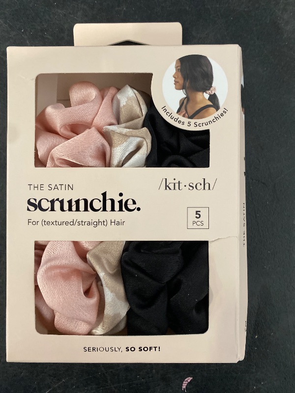 Photo 1 of Satin Scrunchies for Women - Softer Than Silk Scrunchies | Hair Ties No Damage for Frizz-Free Sleep | Perfect for Day or Night Hair Accessories | Ideal Gifts for Women - Assorted, 5pcs