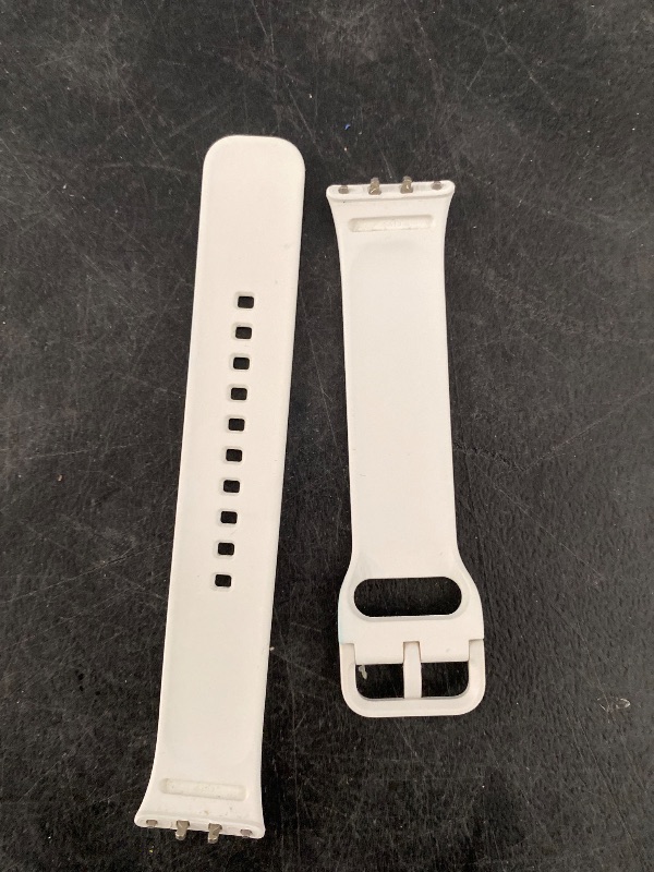 Photo 1 of SAMSUNG Galaxy Watch 6, 5, 4 Series Sport Band with T-Buckle Closure for Active Men and Women, FKM Smartwatch Replacement Strap, One Click Attachment, Medium/Large, ET-SFR94LSEGUJ, Silver