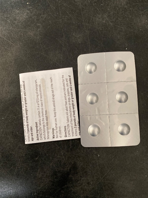 Photo 1 of PetArmor CAPACTION (nitenpyram) Oral Flea Treatment for Dogs, Fast Acting Tablets Start Killing Fleas in 30 Minutes, Dogs 2-25 lbs, 6 Doses