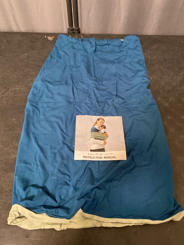 Photo 1 of Baby Wrap Carrier, Lightweight Baby Wearing Wraps for Newborn and Infant, Soft Swaddle Holder Carrier, Cozy Baby Sling 7-35 lbs Blue+Green