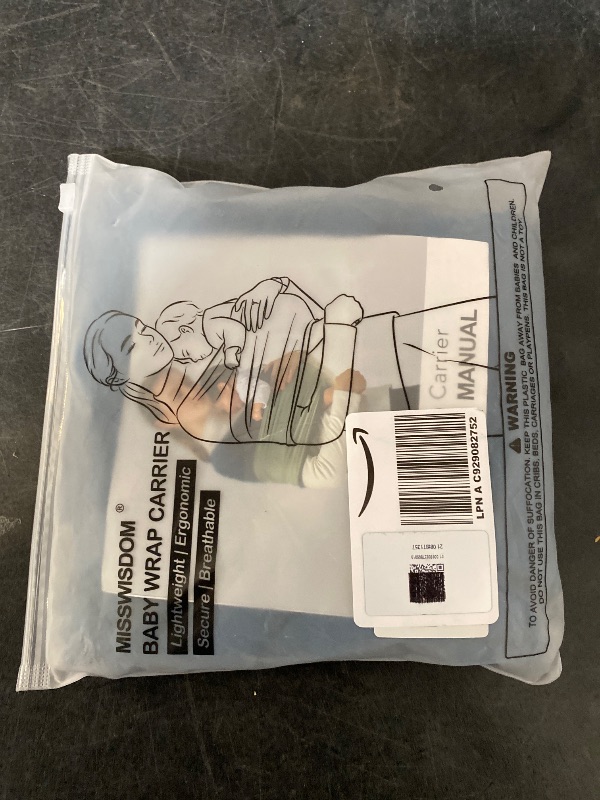 Photo 1 of Baby Wrap Carrier, Lightweight Baby Wearing Wraps for Newborn and Infant, Soft Swaddle Holder Carrier, Cozy Baby Sling 7-35 lbs Blue+Green