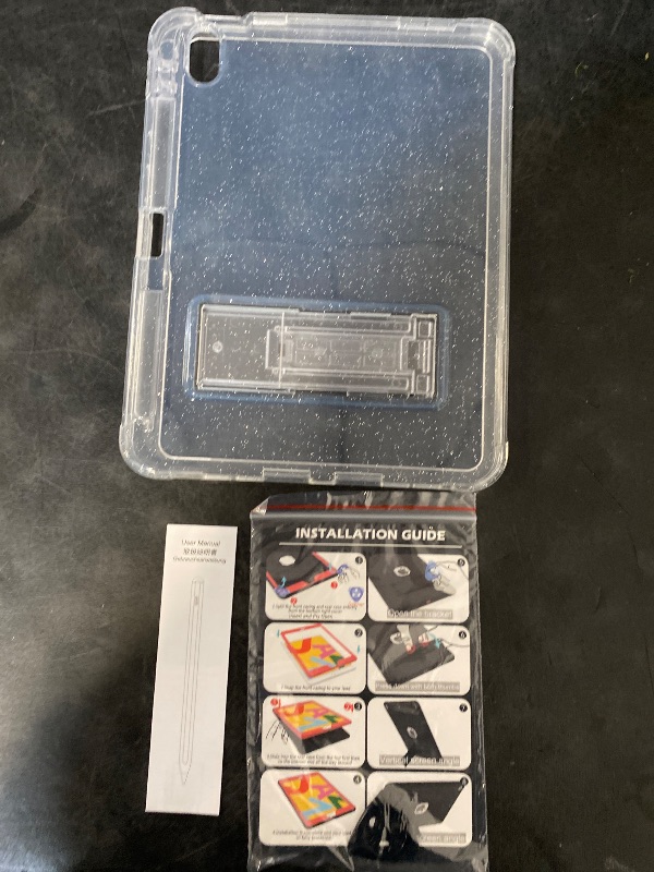 Photo 1 of Rantice Case for iPad 11-Inch (A16) 11th Generation 2025 / iPad 10th Generation Case, Pencil Holder & Kickstand - Slim, Glittery and Shockproof Bumper for Women and Girls, Clear Glitter