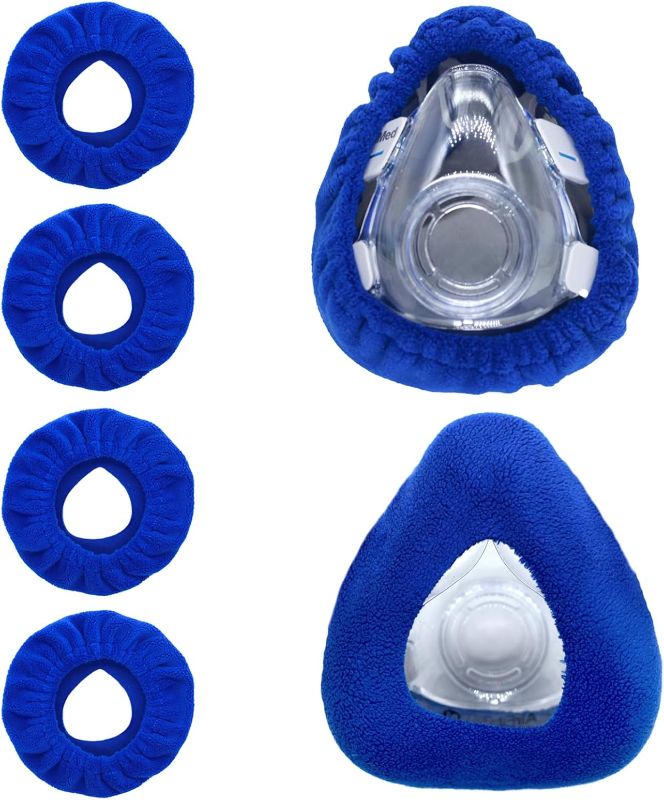 Photo 1 of 4-Pack Medium Mask Liners Compatible with Cpap' Masks Cushion Comfortable Reusable Cushioned Mask Covers, Absorb Facial Oils and Moisture to Improve Mask Wear Comfort (Medium)