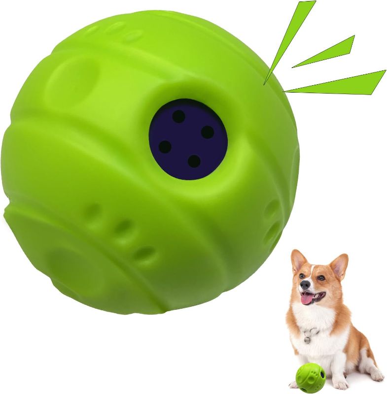 Photo 1 of Dog Toys Ball, Interactive Dog Ball, No Paint, Gibbering Sound with Surface Concave Lines, XS, 2.75 in (7 cm)
