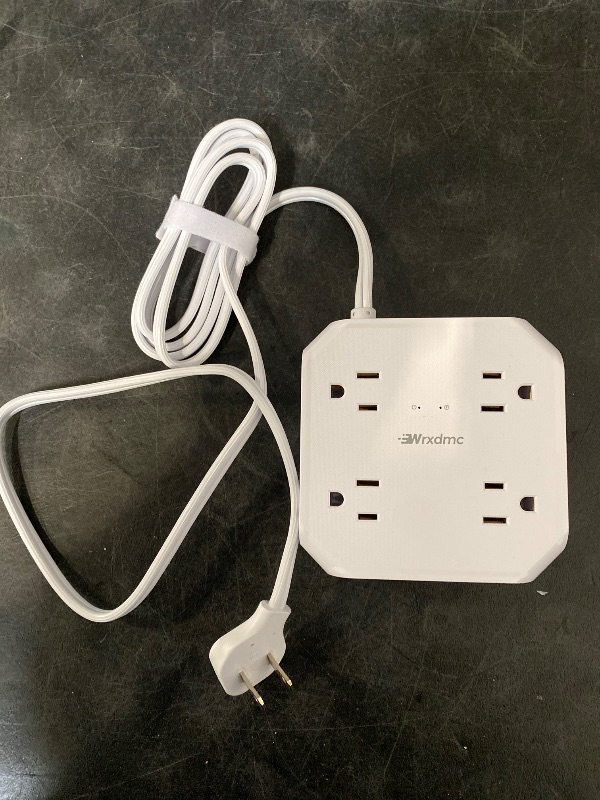 Photo 1 of 2 Prong Power Strip, WRXDMC 2 Prong to 3 Prong Outlet Adapter, 1400J Two Prong Surge Protector, 5ft Extension Cord, 8 AC Outlets with 2 USB C Port and 2 USB A Port, Wall Mountable, Ideal for Old House
